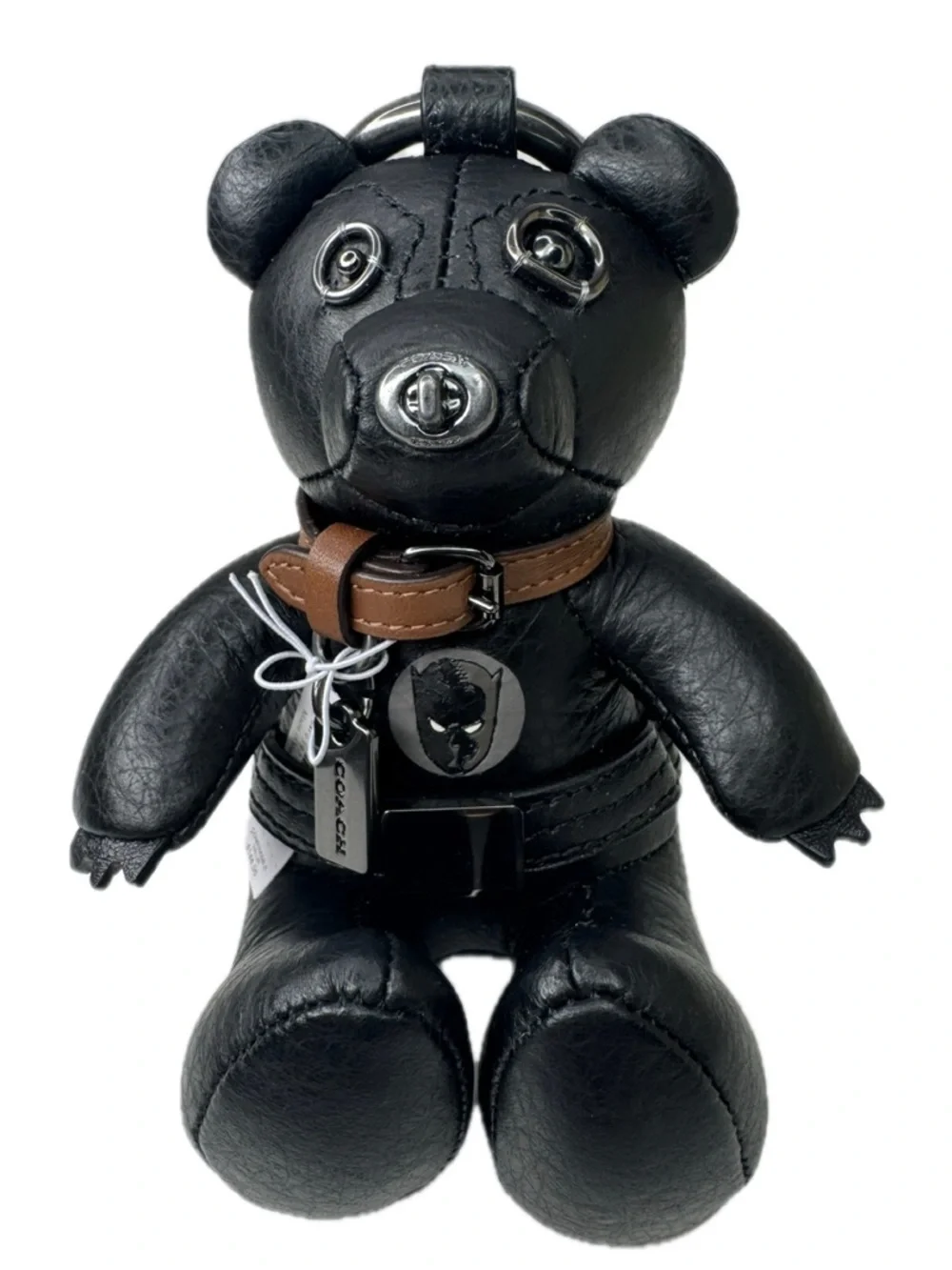 Coach Marvel Rare Black Panther Leather Bag Charm Keychain Fob 2750